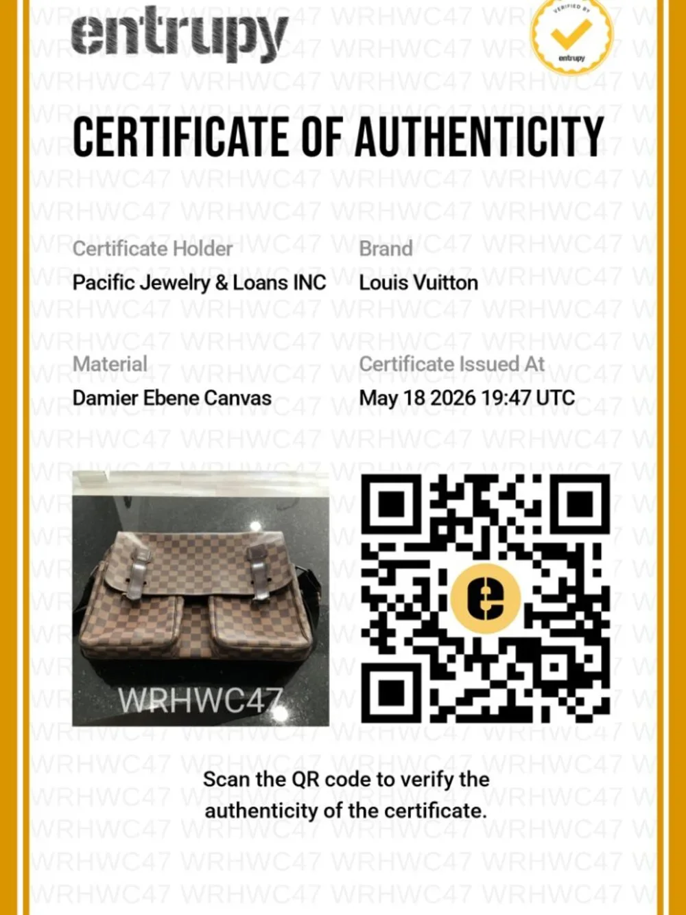 Share Louis Vuitton Damier Ebene Broadway Messenger Bag